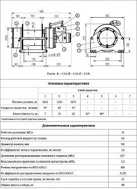 Лебедка ГР-160-24 (1,6 тонны, 24 метра).  2